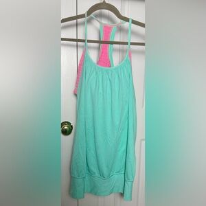 Mint Green and Pink Lululemon Top